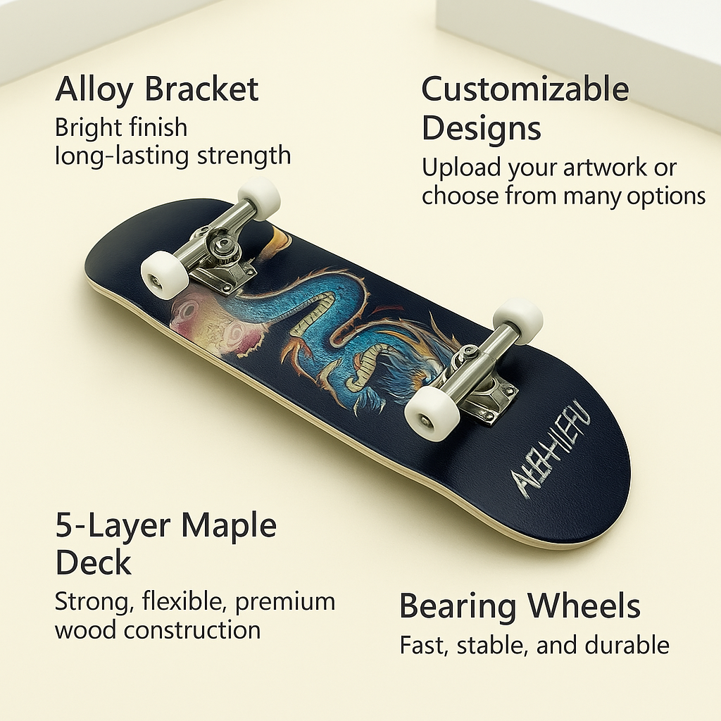 Compact wooden fingerboard, a unisex mini skateboard for tricks and fun