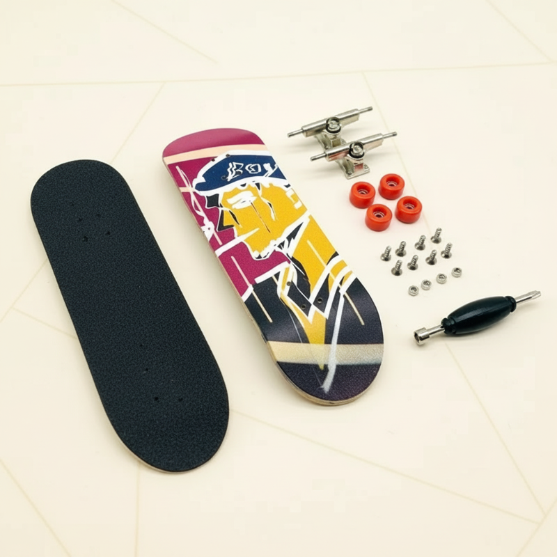 Gift for him: a durable mini skateboard fingerboard, perfect desk toy fun