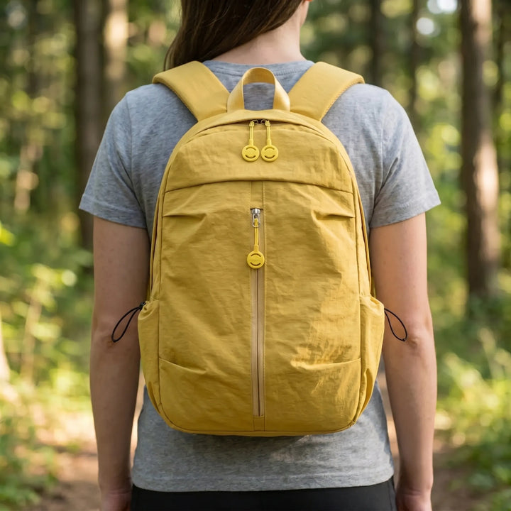 Unisex minimalist commuter backpack for daily essentials, water-resistant nylon, perfect for travel & work.