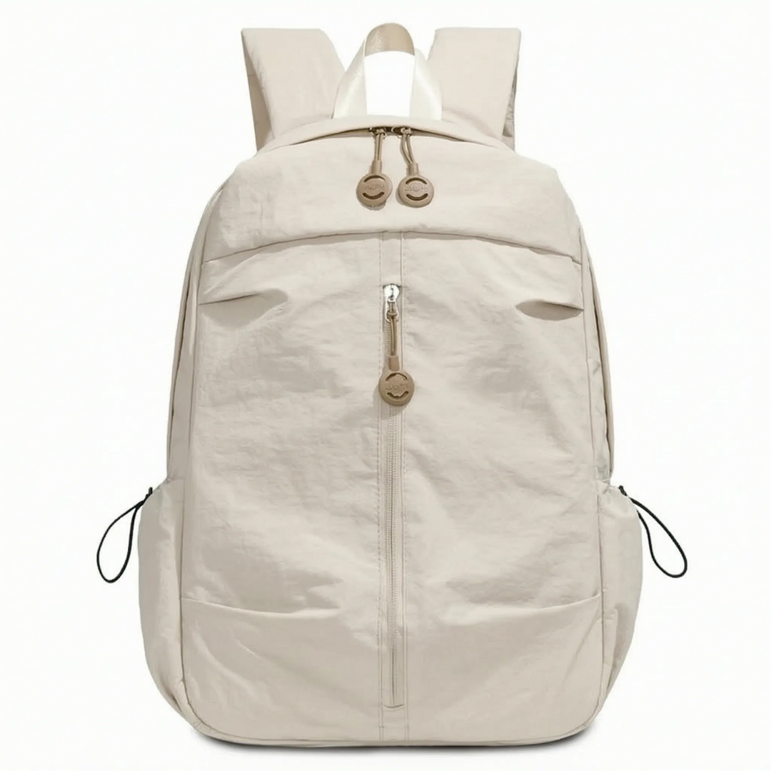 Lightweight unisex commuter backpack, water-resistant nylon, ideal minimalist bag for daily, travel, or adventure.