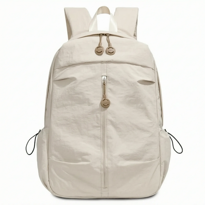 Lightweight unisex commuter backpack, water-resistant nylon, ideal minimalist bag for daily, travel, or adventure.