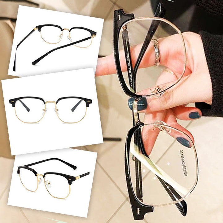 Lightweight unisex blue light blocking glasses, ideal for daily digital screen use.