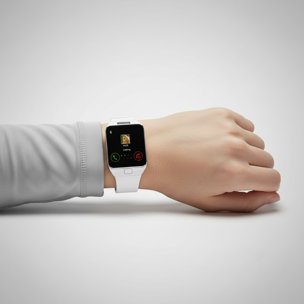 Sleek modern design Pulseon smartwatch featuring a bright rectangular display & fitness tracker functions.