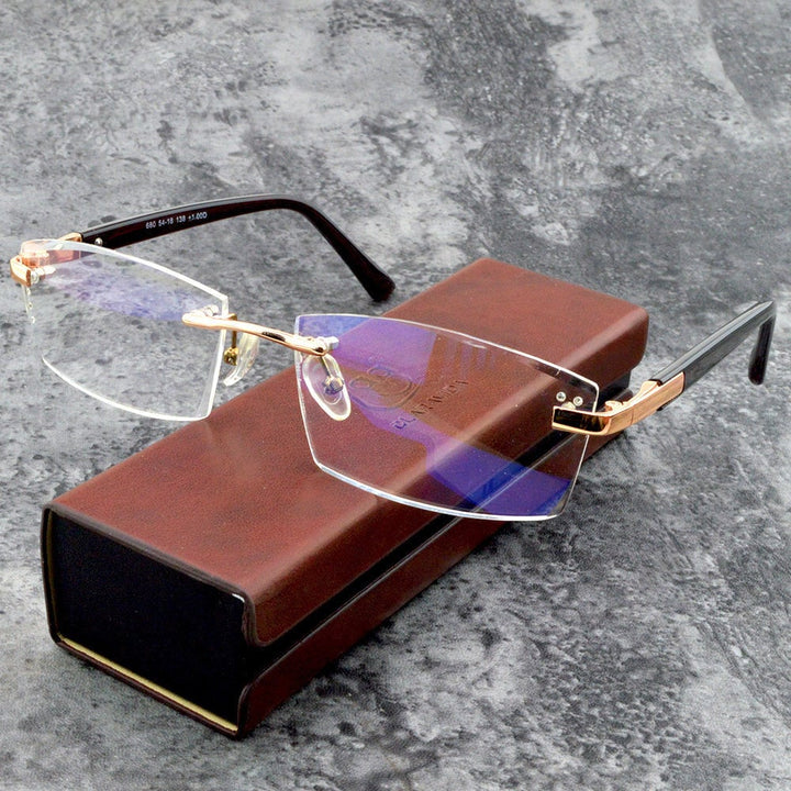 Unisex multifocal anti-blue light reading glasses for clear vision & eye protection.