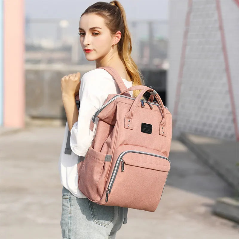 Unisex multifunction nappy backpack, waterproof, spacious for baby essentials, travel-friendly