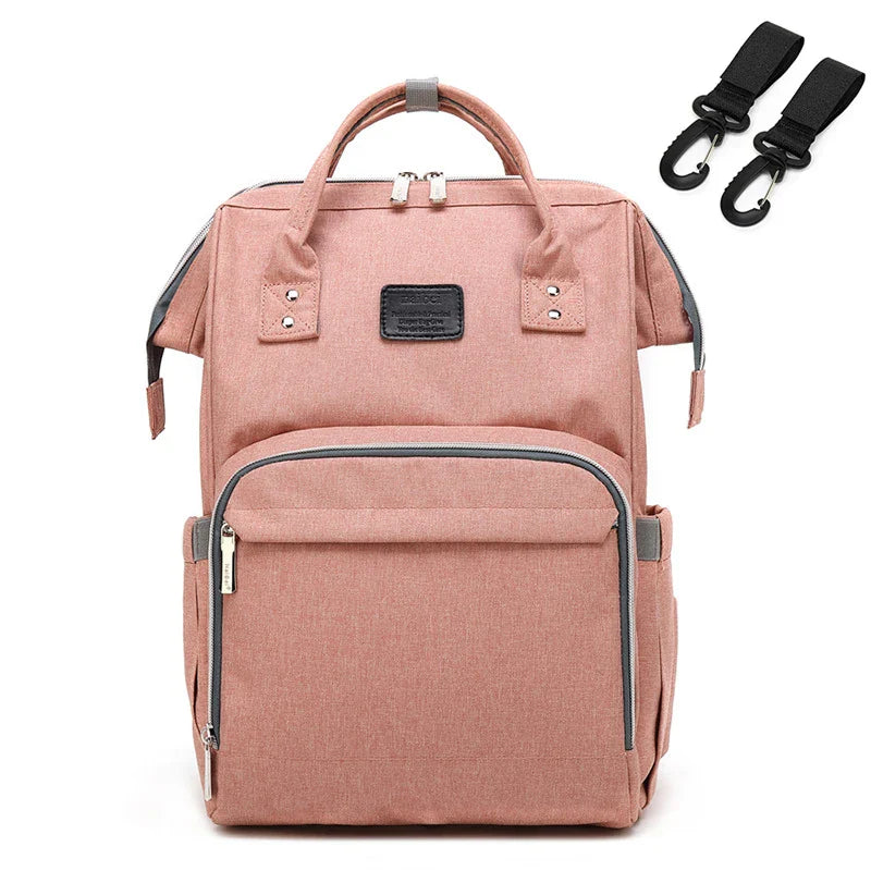 Waterproof interior of a multifunction diaper bag, protecting baby items from spills