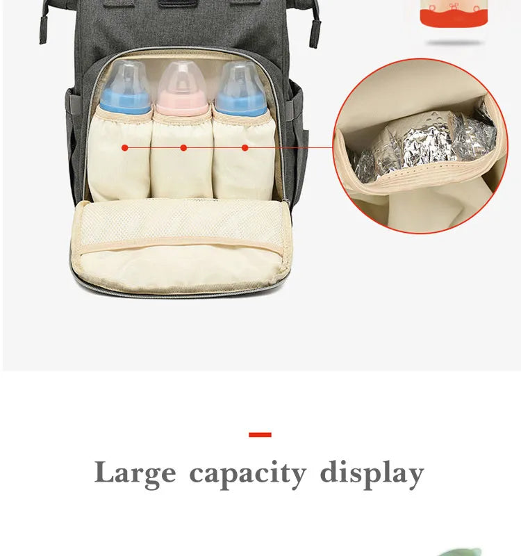 Compact yet roomy unisex nappy backpack, ideal for daily outings and travel