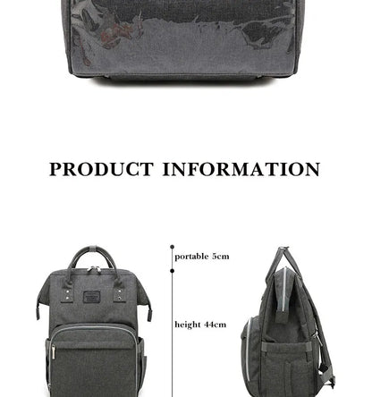 Empty unisex baby travel bag, highlighting its lightweight construction
