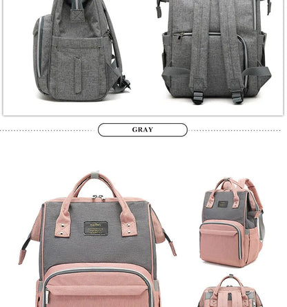 Gift-wrapped unisex multifunction baby nappy backpack, perfect for new parents