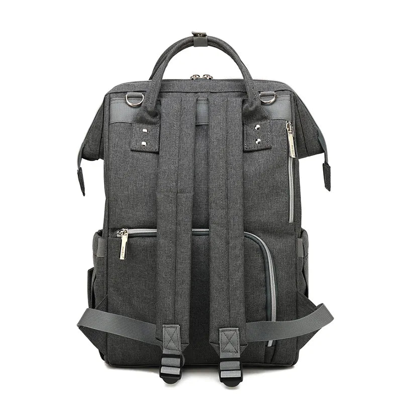Unisex baby travel bag carried on a parent's back, ergonomic design for comfort