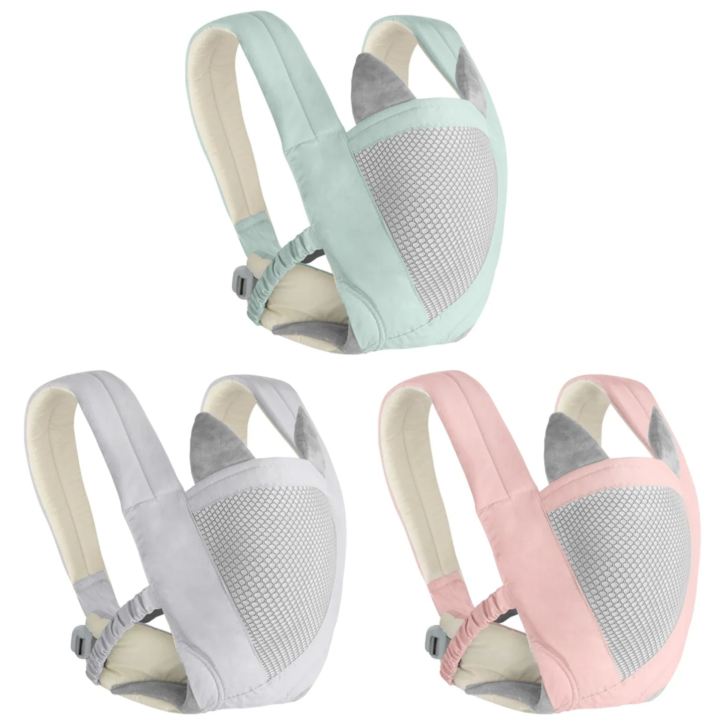 Parent essentials: green baby travel carrier, safe & comfortable for infants & toddlers.