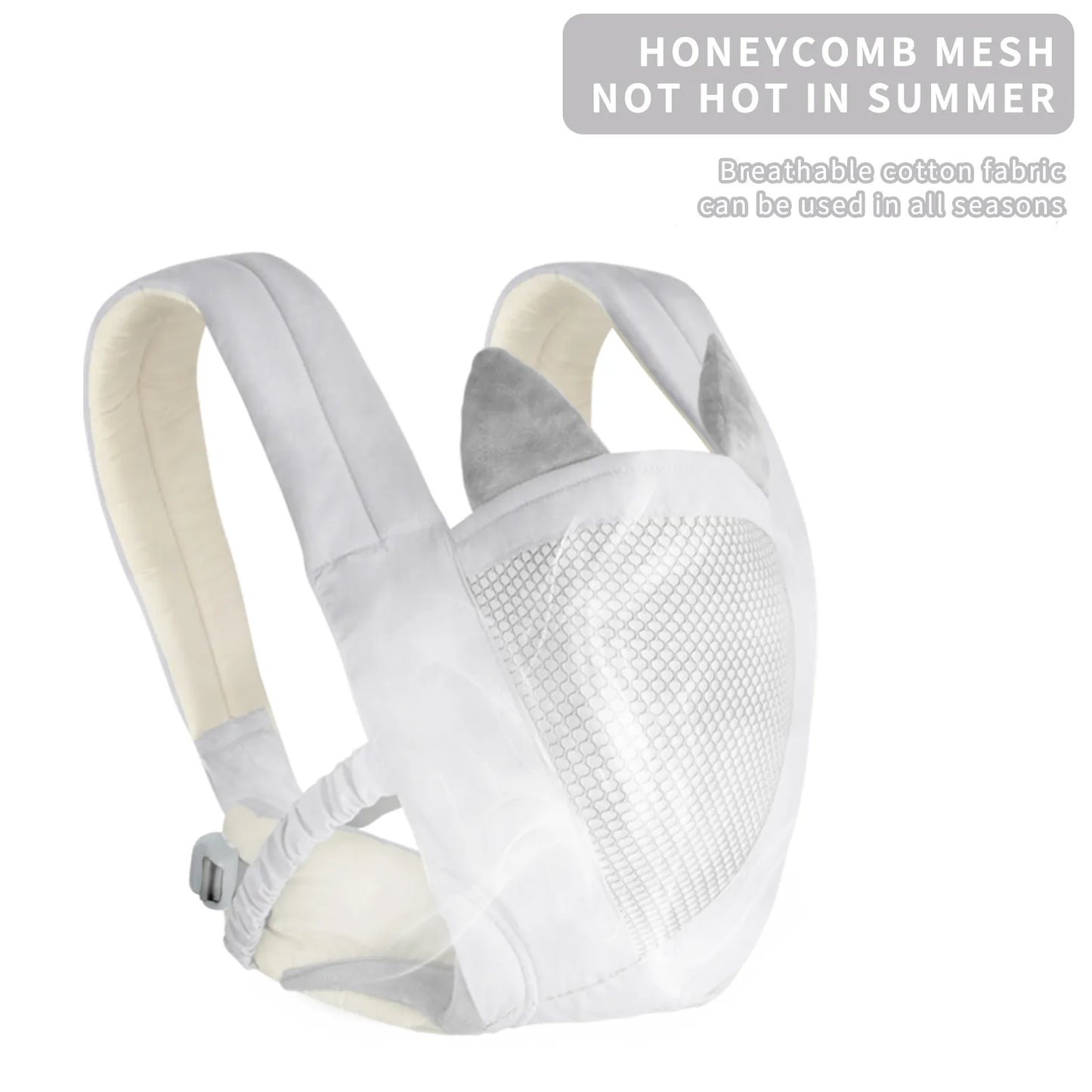 Gray comfortable baby carrier backpack, essential for busy parents on the go.