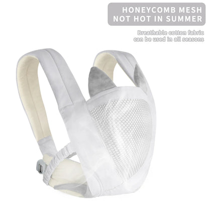 Gray comfortable baby carrier backpack, essential for busy parents on the go.
