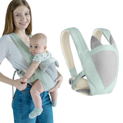 Pink baby travel carrier, lightweight and compact for easy adventures with your infant.