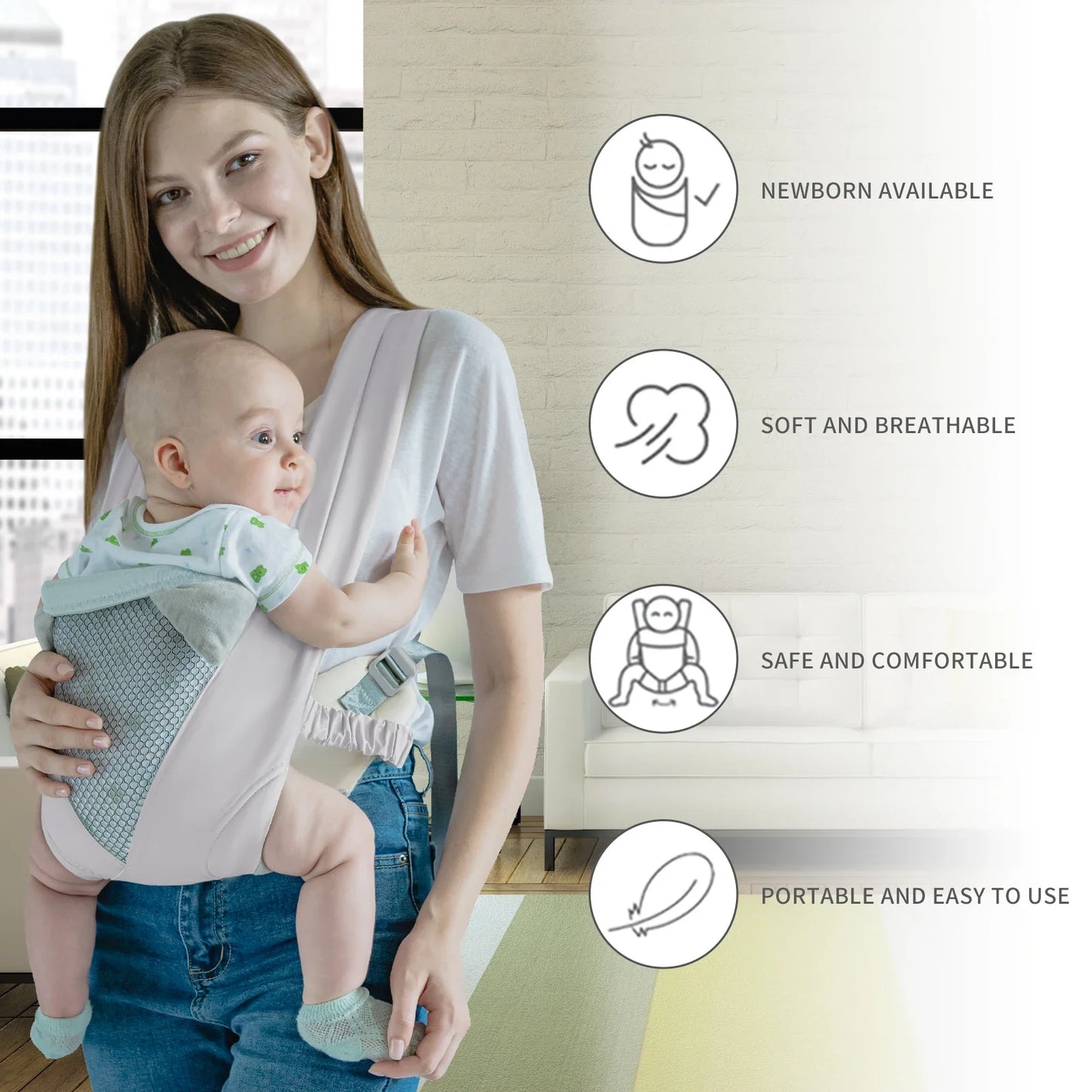 Pink child carrier backpack, ergonomic design for comfortable hands-free parenting.