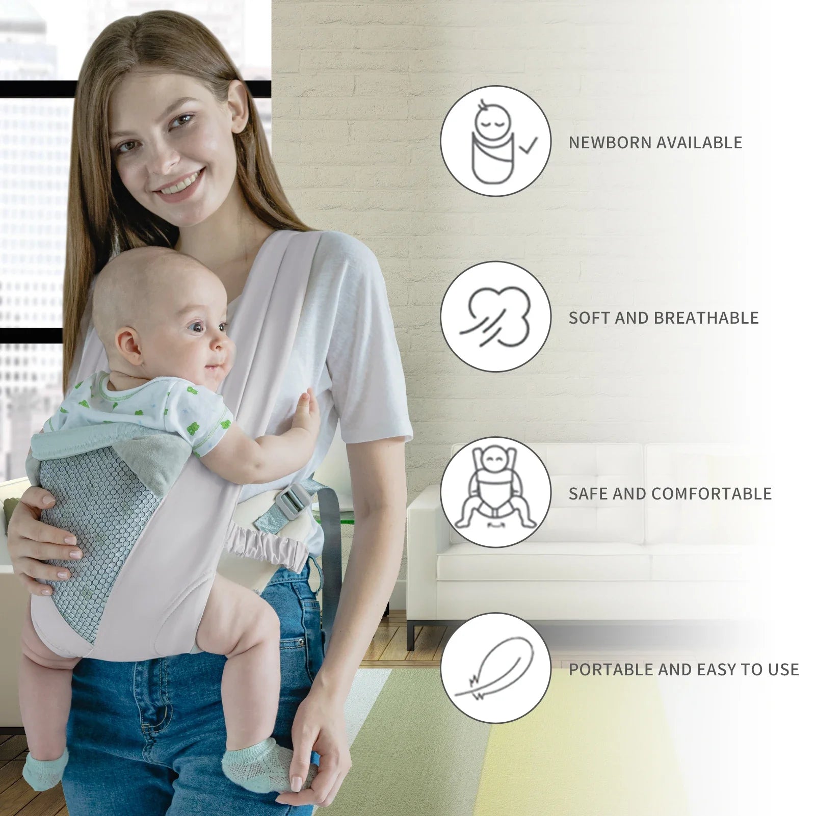 Pink child carrier backpack, ergonomic design for comfortable hands-free parenting.