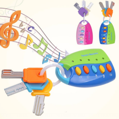 Unisex Musical Baby Key & Remote Play Set with colorful buttons for sensory and pretend play