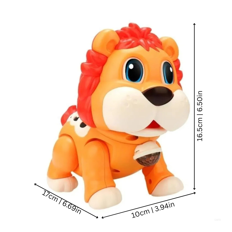 Interactive dancing animal baby toy for infants, enhances motor skills with music and movement, perfect for sensory play