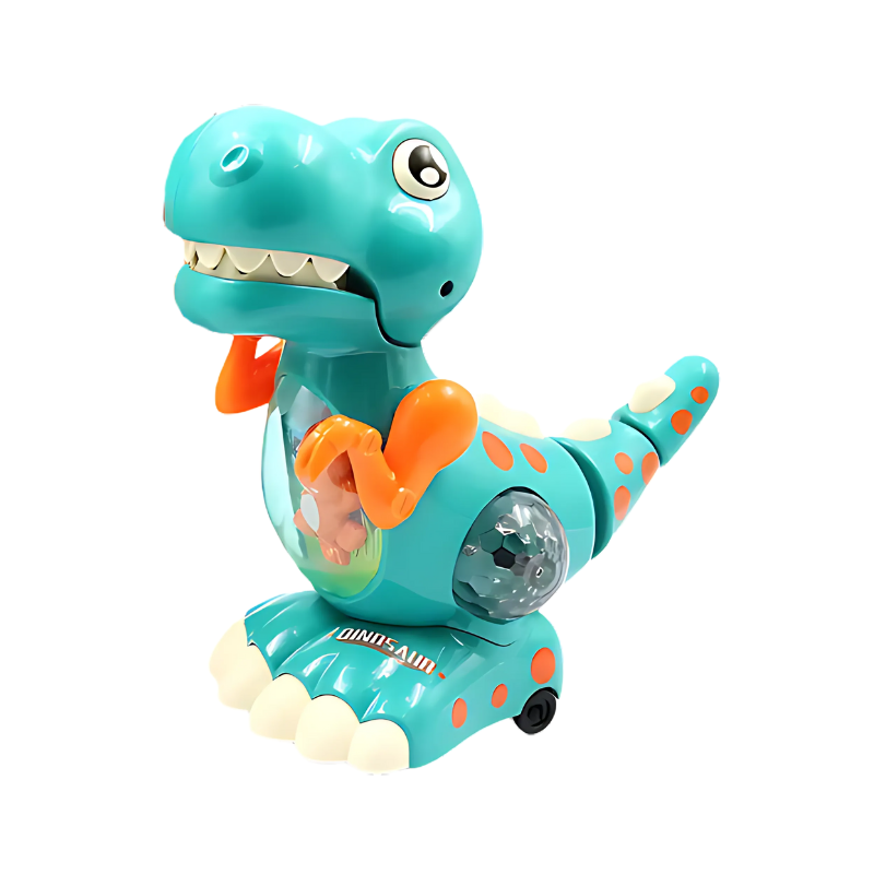 Baby's first dinosaur: musical crawling toy with lights, perfect for toddler development and fun.