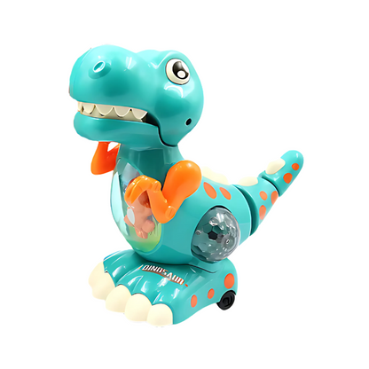 Baby's first dinosaur: musical crawling toy with lights, perfect for toddler development and fun.