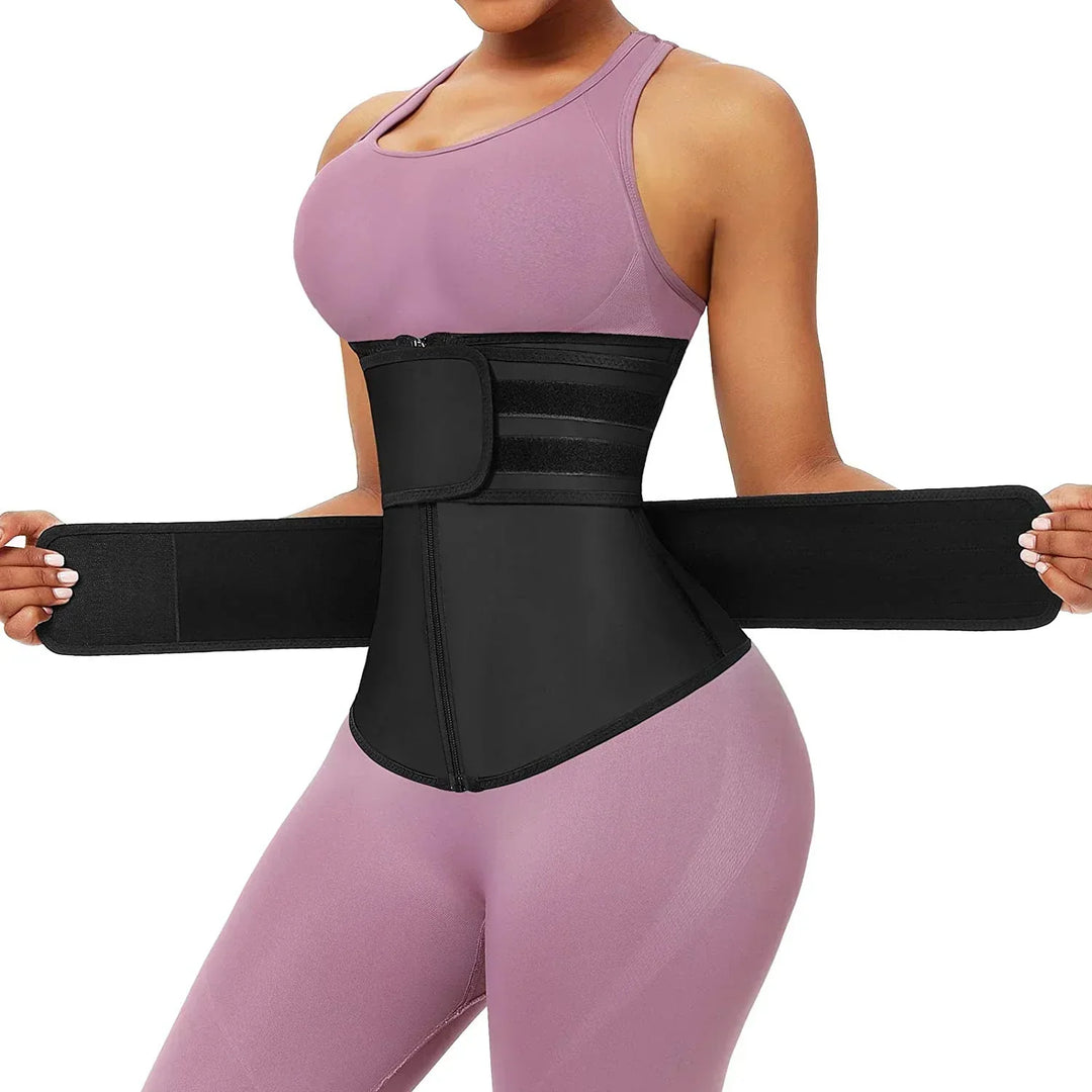 Unisex Neoprene waist trainer belt for enhanced workouts, slimming, and core support during exercise.