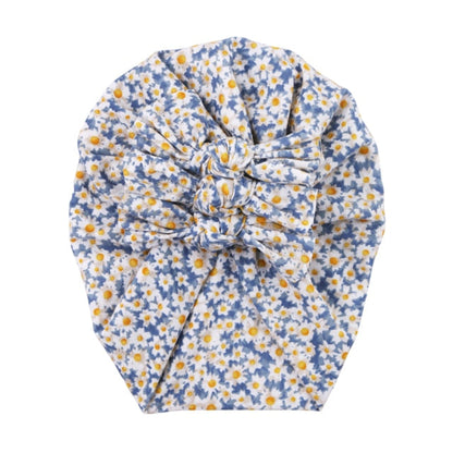 Cute unisex floral print beanie, designed for newborn comfort and style, baby shower gift