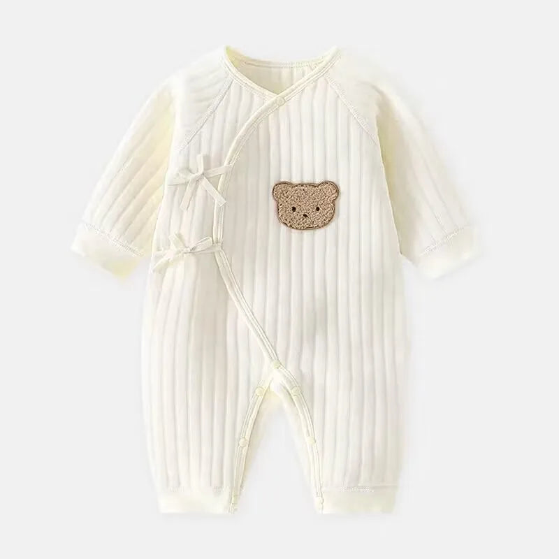 Unisex newborn bodysuit, 0-6 months, made from soft cotton with an animal design.