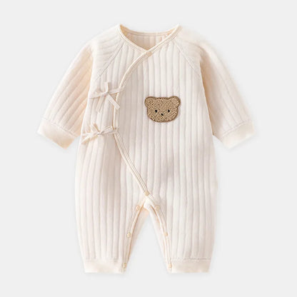Baby shower present: 0-6 month unisex cotton onesie with a delightful animal print.