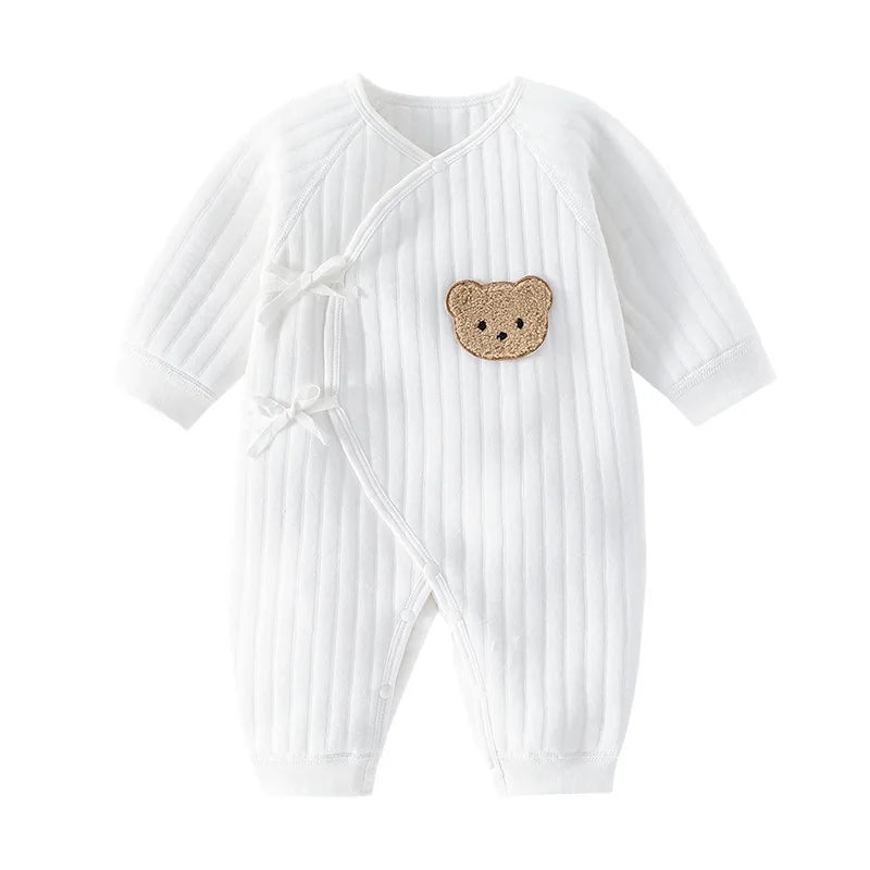 Unisex soft cotton onesie, perfect for 0-6 month babies, with a deer graphic.