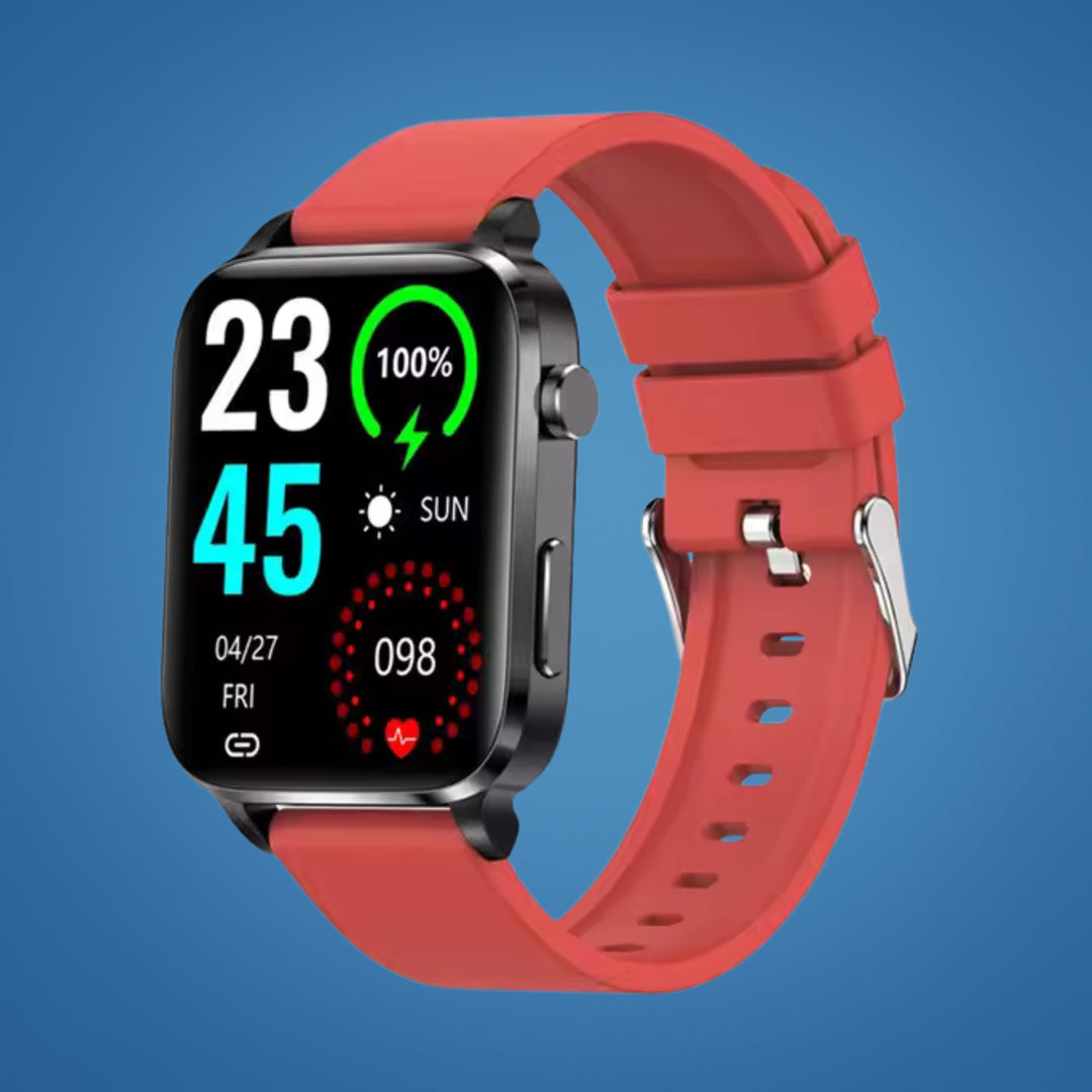 Precision non-invasive glucose monitoring smartwatch for adults, aids in comprehensive blood sugar & health management.