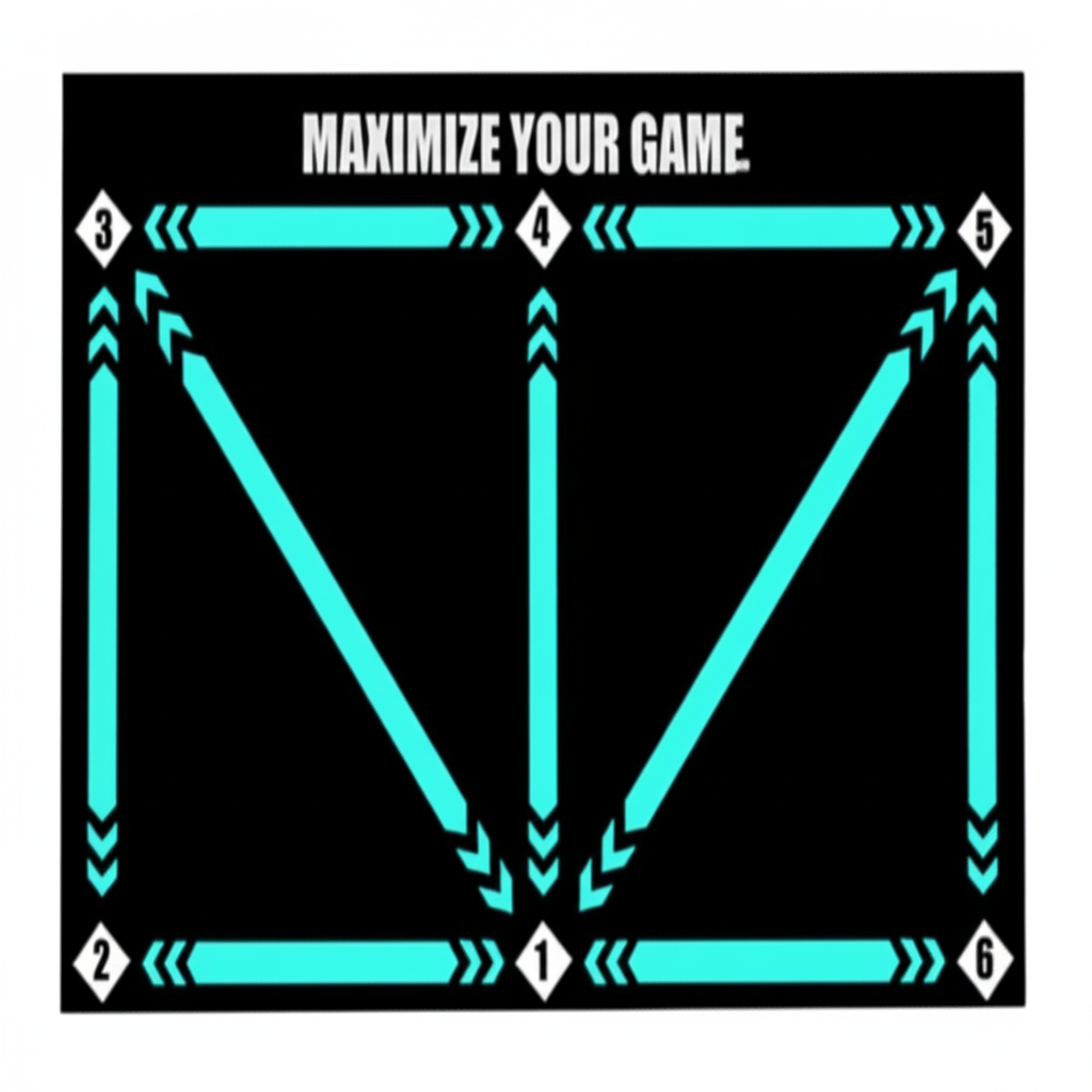 Versatile non-slip soccer training mat for indoor football practice, improving agility and technique.
