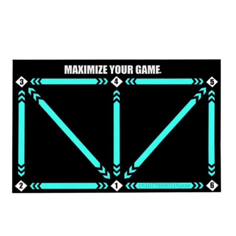 Safe, non-slip soccer training mat for intense indoor football skill drills and technique practice.