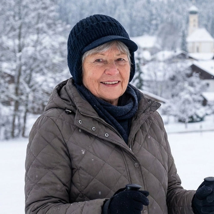 Versatile unisex Nordic winter hat. Comfortable beanie, perfect for women's & men's winter fashion & outdoor use.