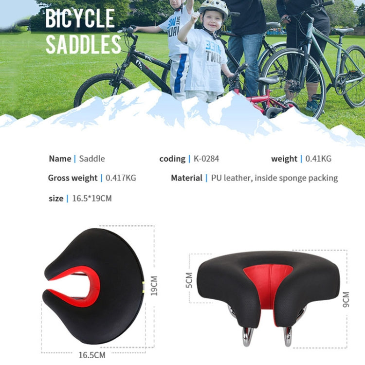Ergonomic noseless comfort bike saddle with thick padding, perfect for extended cycling. Unisex bicycle seat.