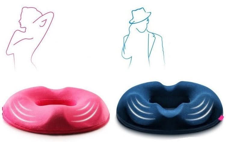 Unisex orthopedic seat cushion for full back & tailbone relief. Memory foam contours for custom support.