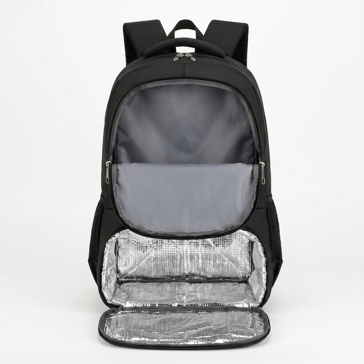 Durable hiking cooler backpack with insulated compartment for food & drinks. Ideal for trail adventures.