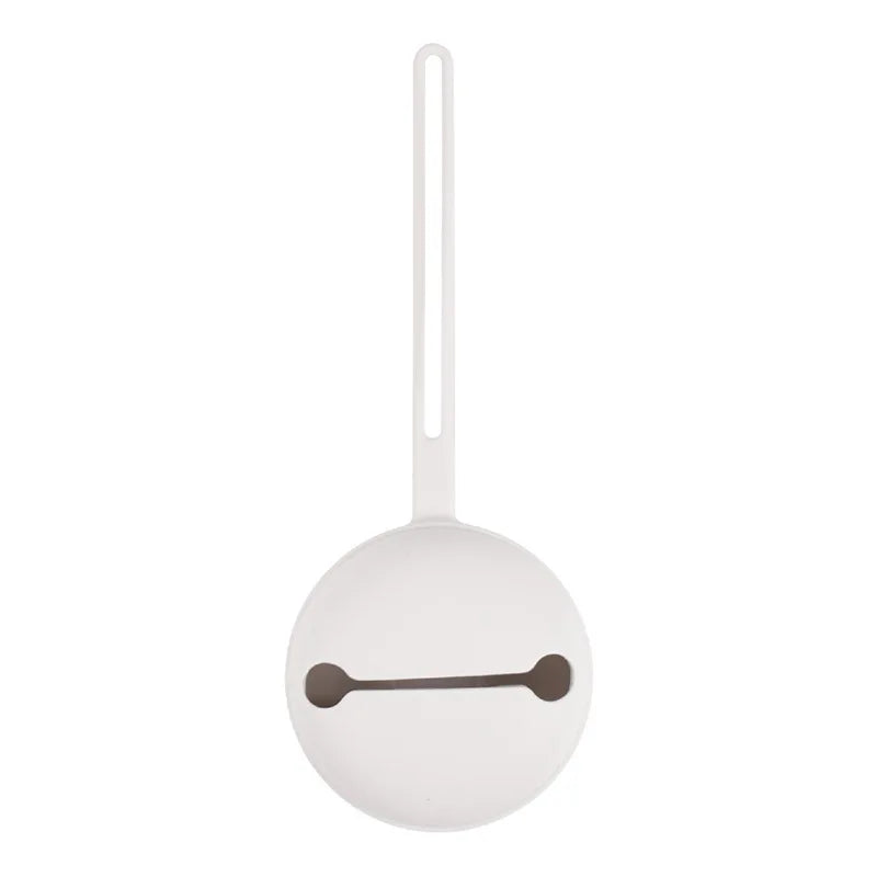 White portable silicone pacifier case, hygienic soother storage to keep pacifiers clean.