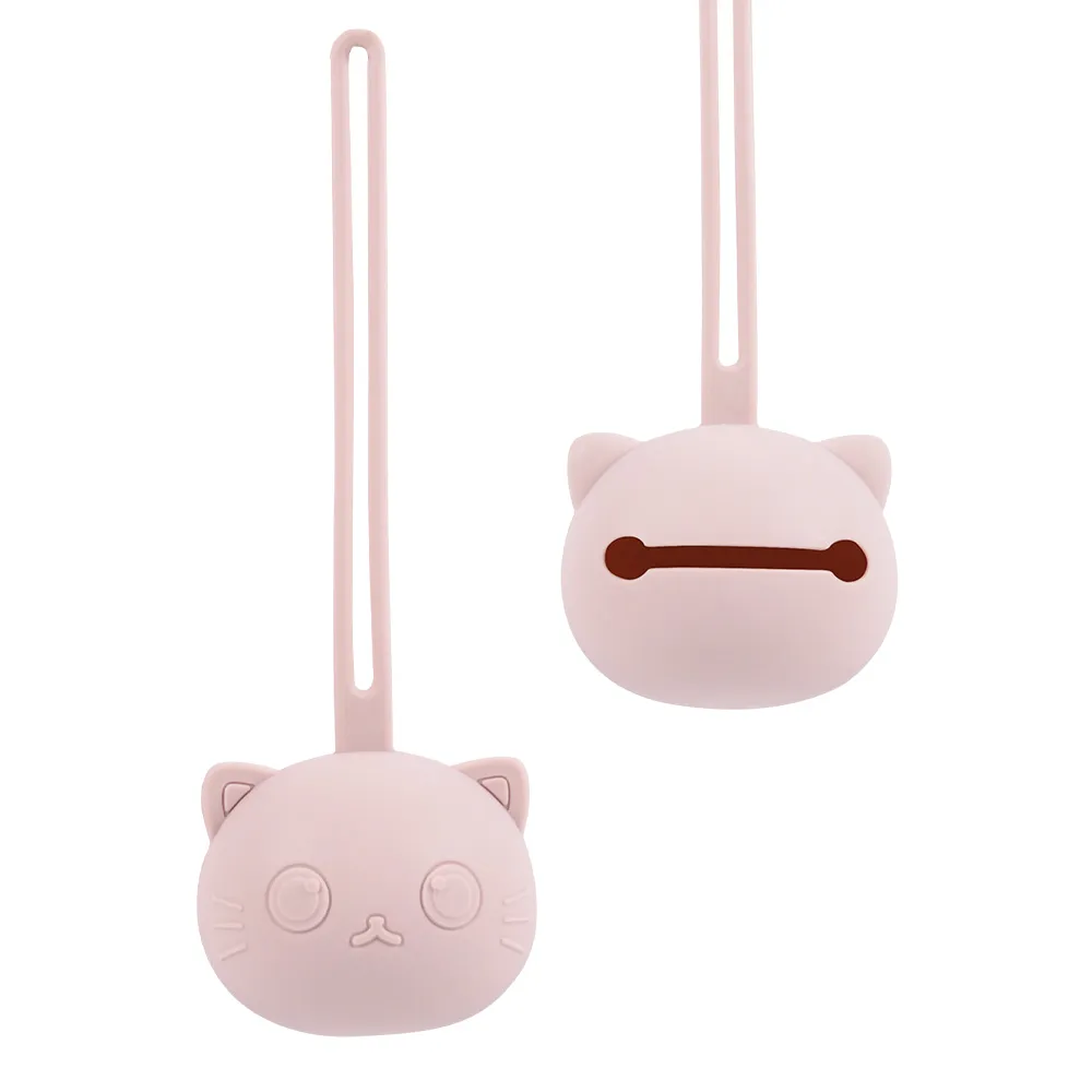 Baby's hand reaching for a pacifier inside a soft silicone holder, infant care.