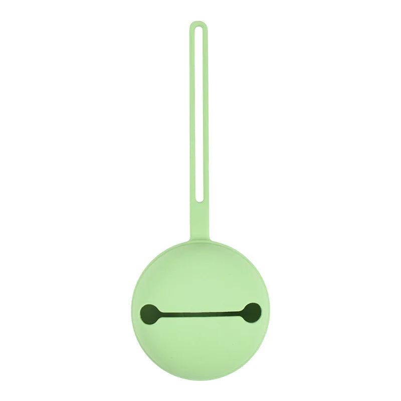 Close-up of the textured surface of a silicone pacifier holder, showcasing quality.