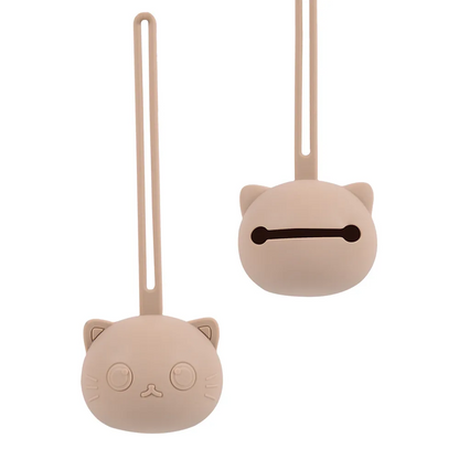Newborn accessory: ergonomic silicone pacifier holder, keeps soother handy.