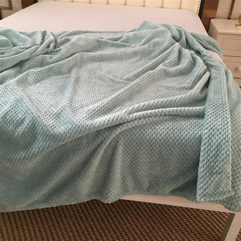 Cozy pineapple plaid baby blanket for all seasons, machine washable polyester newborn essential