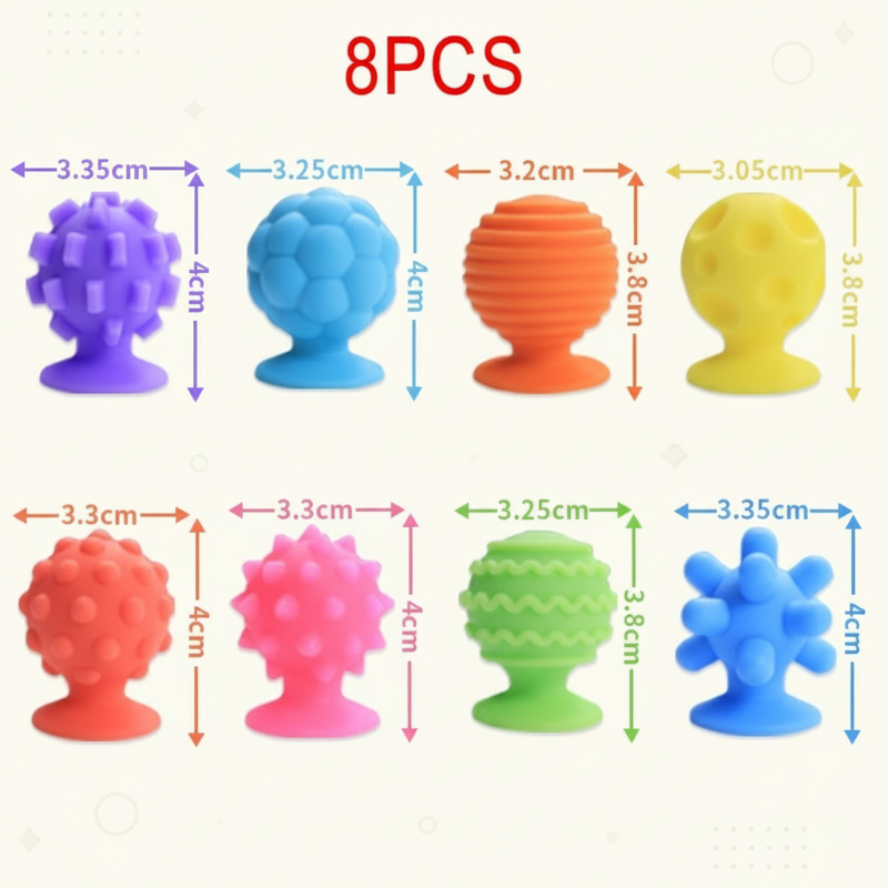 Stress relief educational toy, soft silicone texture for sensory exploration
