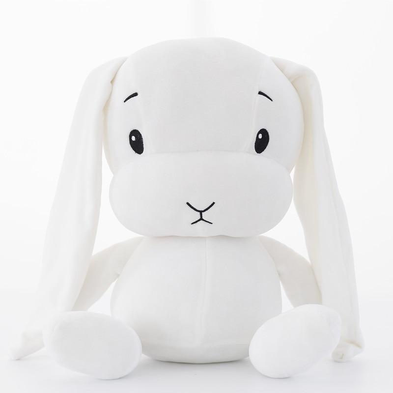Cute rabbit stuffed animal, a soft plush bunny toy suitable as a baby gift.