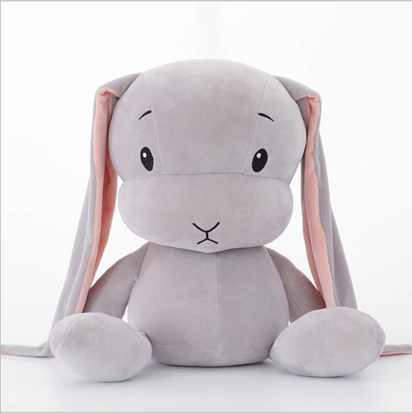 Unisex plush bunny, a huggable rabbit stuffed animal, perfect for baby's sensory development.