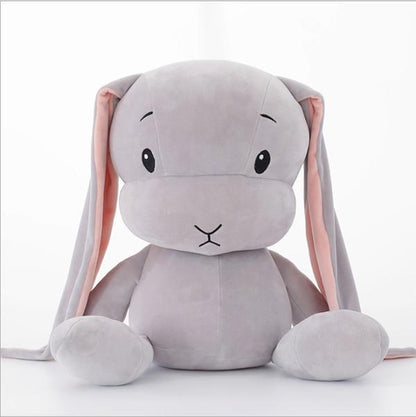 Unisex plush bunny, a huggable rabbit stuffed animal, perfect for baby's sensory development.