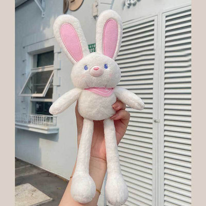 Charming plush rabbit keychain, a cute long-eared animal for bags and keys