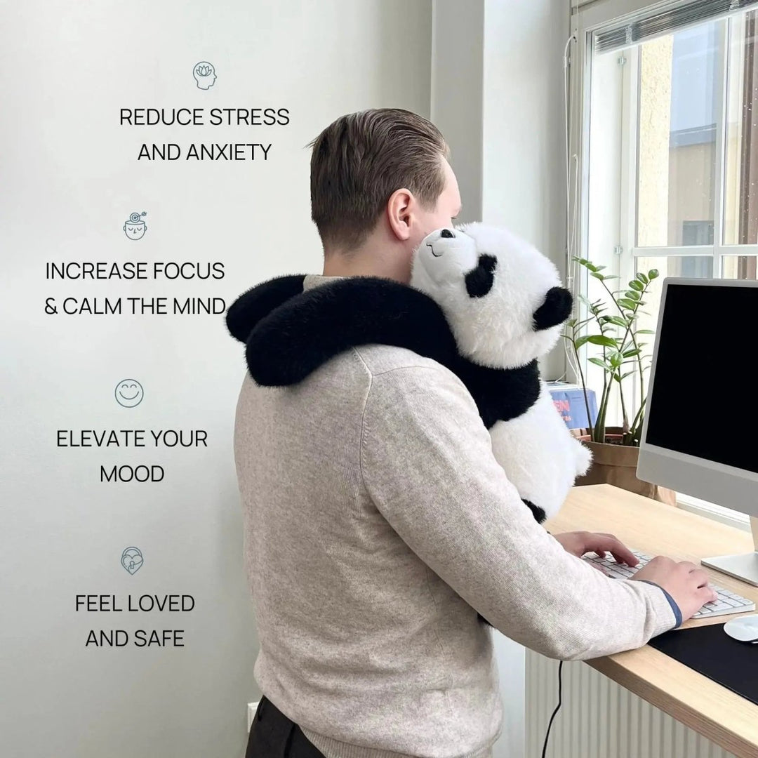 Velvety soft plush companion, provides a gentle hug for stress relief & relaxation.