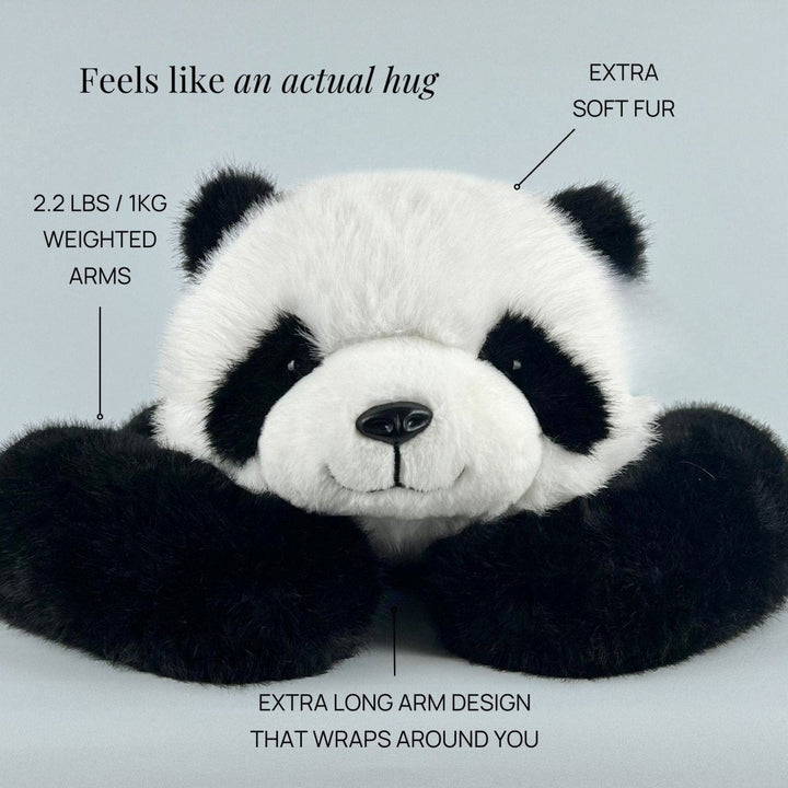 Deep comfort plush hugger, designed for stress relief, relaxation & emotional support.