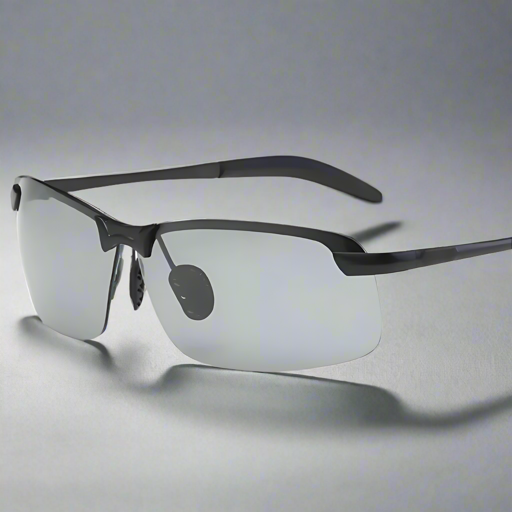 Unisex polarized photochromic sports sunglasses, UV400 protection for cycling, running & fishing.