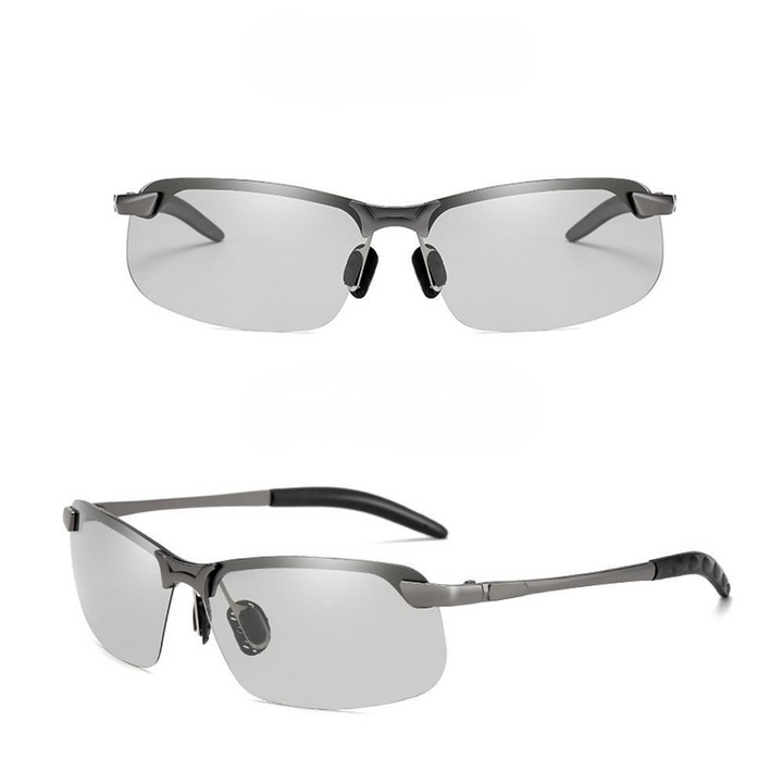 Unisex running sunglasses, polarized photochromic with UV400 protection. Ideal lightweight sports eyewear.